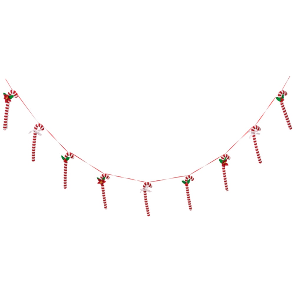 Midwest, Collectibles, Gifts, 2024, Candy Cane, Felt, Garland, 824499